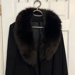 Regency Cashmere Saks Fifth Avenue Elegant Coat with Fur Collar! Classic! Regal!